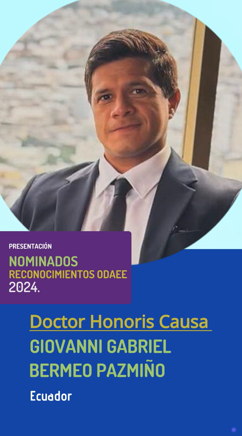 Giovanni Gabriel Bermeo Pazmiño, Doctor Honoris Causa (ODAEE 2024)