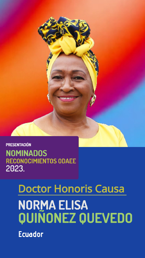 Norma Elisa Quiñonez Quevedo, Doctor Honoris Causa en Educación para la Paz (ODAEE) 2023