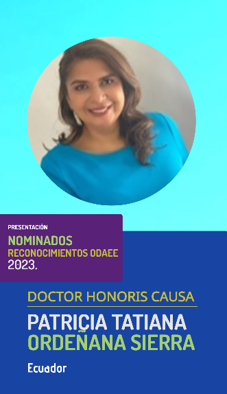 Patricia Tatiana Ordeñana Sierra, Doctor Honoris Causa en Derechos Humanos para la Paz (ODAEE) 2023