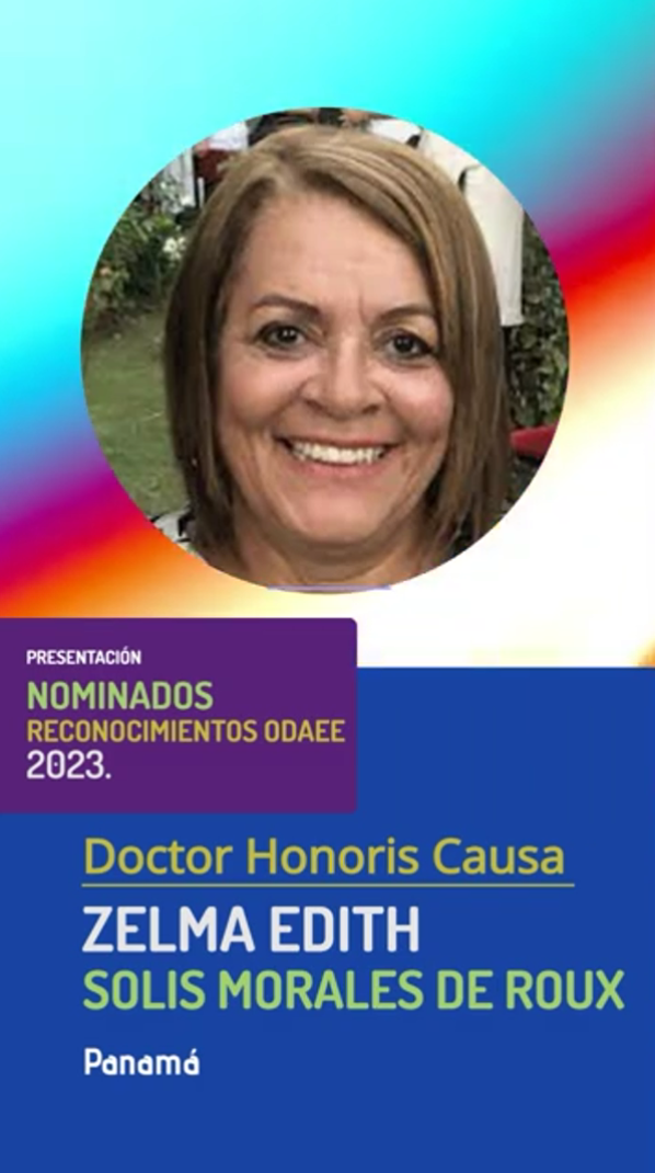 Zelma Edith Solis Morales de Roux, Doctor Honoris Causa en Derechos Humanos para la Paz (ODAEE) 2023