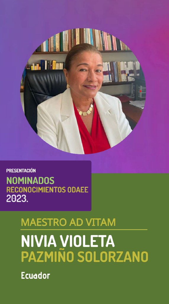 Nivia Violeta Pazmiño Solorzano, Maestro Ad Vitam (ODAEE) 2023