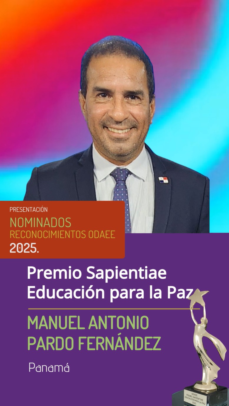 Manuel Antonio Pardo Fernández, Premio Sapientiae de Educación para la Paz, ODAEE 2025